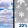 Saturday: Mostly Cloudy then Slight Chance Rain And Snow
